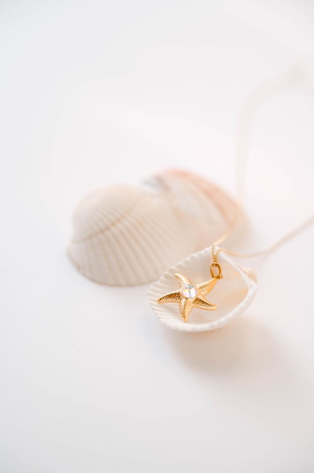 Starfish Necklace, Pendants. Bring a little ocean breeze to your everyday look with this playful starfish pendant—effortlessly beachy, subtly chic, and made to layer or wear solo for an instant dose of seaside charm; a perfect, carefree gift for anyone who loves sun, sand, and style.