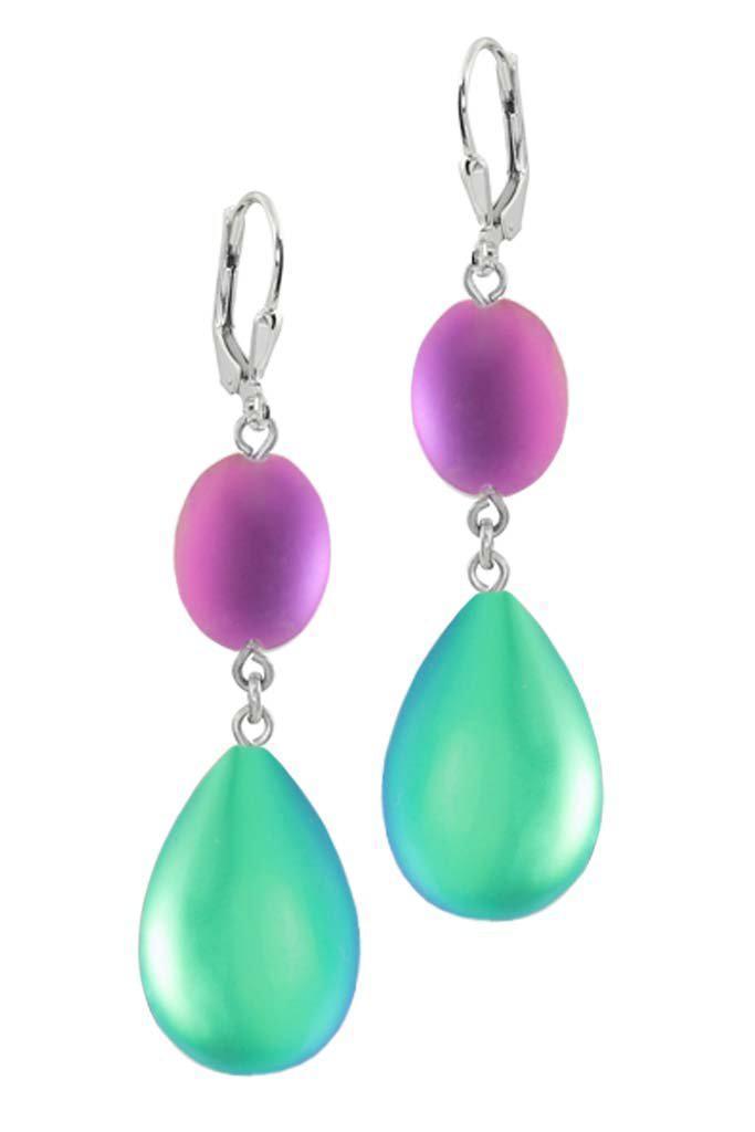 Double Drops in Pink & Green Double Drops in Pink & Green