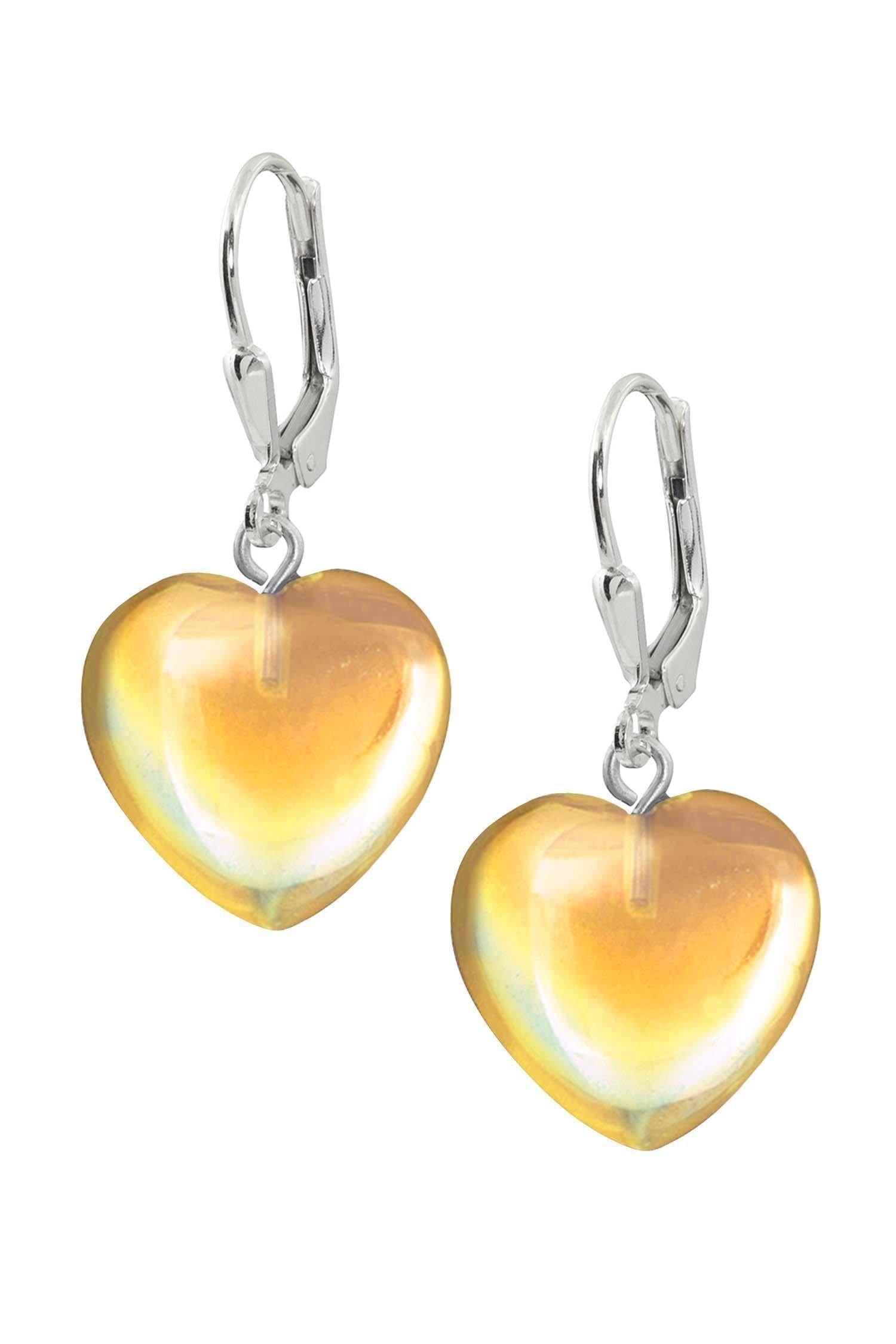 Crystal Heart Earrings | LeightWorks Sterling Silver Crystal Jewelry
