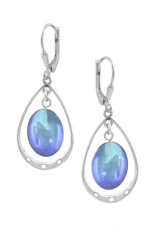 Oval with Loop Earrings