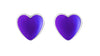 Stud Heart Earrings featuring a stunning 7mm frosted violet stone set in .925 sterling silver posts.