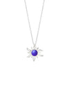 Sun Pendant crafted with high-quality sterling silver components, the frosted violet pendant comes complete with an 18" sterling silver .7mm box chain.