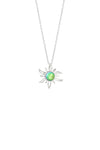 Sun Pendant crafted with high-quality sterling silver components, the polished green pendant comes complete with an 18" sterling silver .7mm box chain.