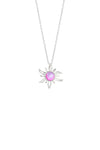 Sun Pendant crafted with high-quality sterling silver components, the polished pink pendant comes complete with an 18" sterling silver .7mm box chain.