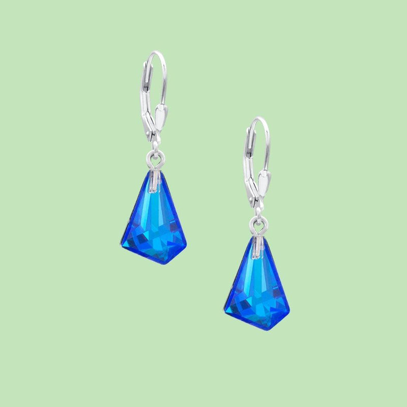 Small Triangle Glacier Crystal Earrings - LeightWorks