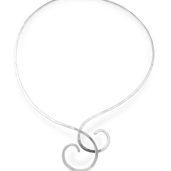 Sterling Silver Swirl Choker - LeightWorks