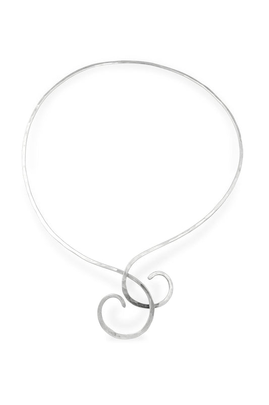 Sterling Silver Swirl Choker - LeightWorks