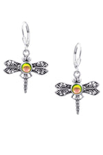 Handmade-Sterling Silver-Crystal Jewelry-Nature-Dragonfly Earrings-Polished Crystal-Fire Crystal-LeightWorks-San Diego-David Leight