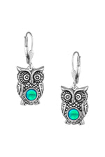 Sterling Silver-Owl Earrings-LeightWorks