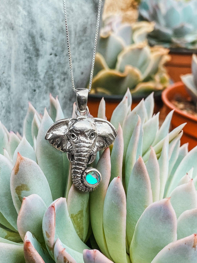 Sterling Silver Elephant Necklace - thbaker.co.uk