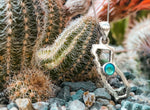 Sterling Silver-California Pendant-Necklace Charm-Aqua-Polished-Leightworks-Crystal Jewelry