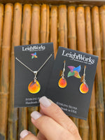 Large Drop Pendant-Necklace-Charm-Polished-Fire-Leightworks-Handmade-Sterling Silver-Crystal Jewelry-David Leight-San Diego