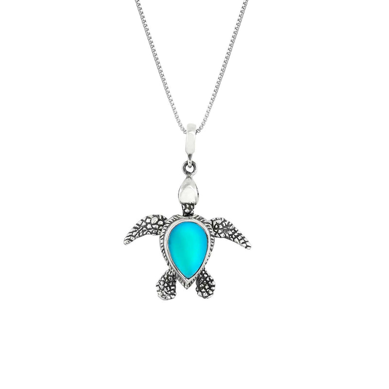Buy Sterling Silver Turtle Fish Hook Pendant Necklace, 16+2 Extender  Online at desertcartINDIA