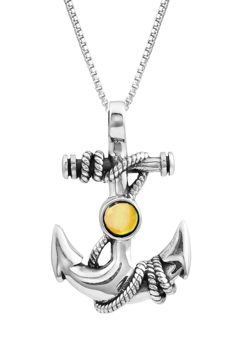 Sterling Silver Anchor Pendant - LeightWorks