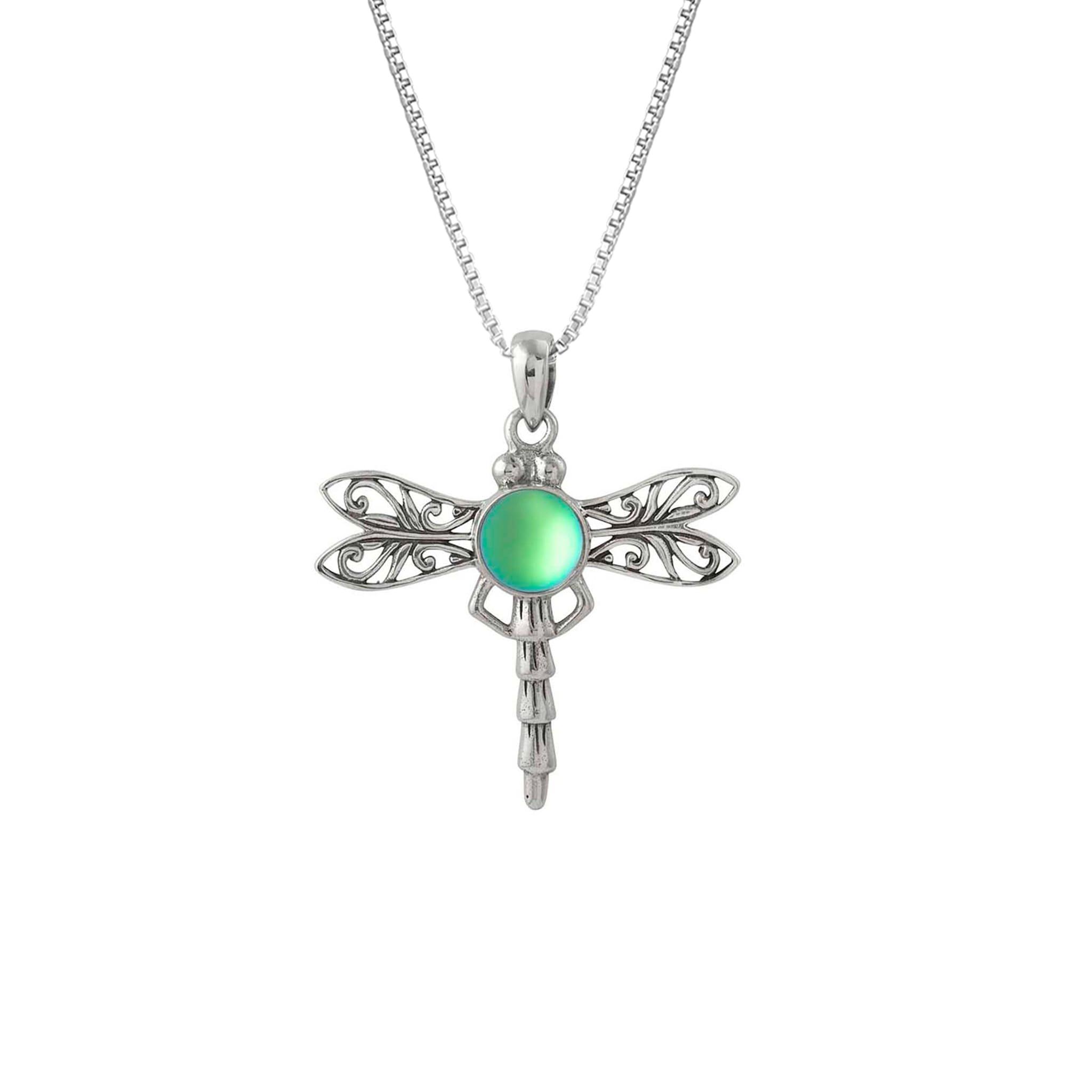 Sterling silver dragonfly necklace - Obsessions of Weybridge