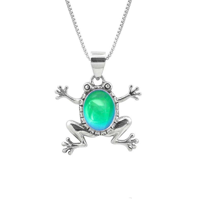 Peridot Green Frog Necklace Sterling Silver 18'' Chain August Birthsto –  OJewellery