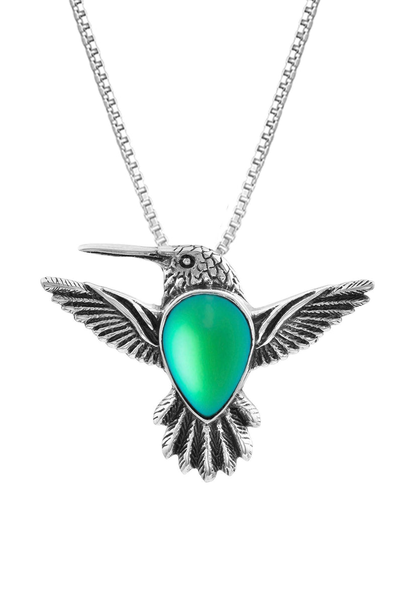 Sterling Silver Hummingbird Pendant - LeightWorks