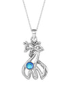  Giraffe-Pendant-Sterling Silver-Crystal Jewelry-Handmade-Necklace-Charm-Polished-Blue-LeightWorks-David Leight-San Diego