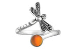  Dragonfly Ring-Nature-Handmade-Sterling Silver-Fire-Frosted-Leightworks-Crystal Jewelry-David Leight-Made in San Diego