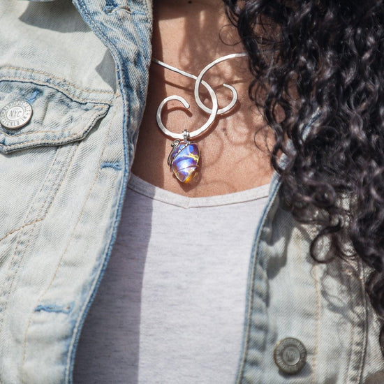 Sterling Silver Swirl Choker - LeightWorks