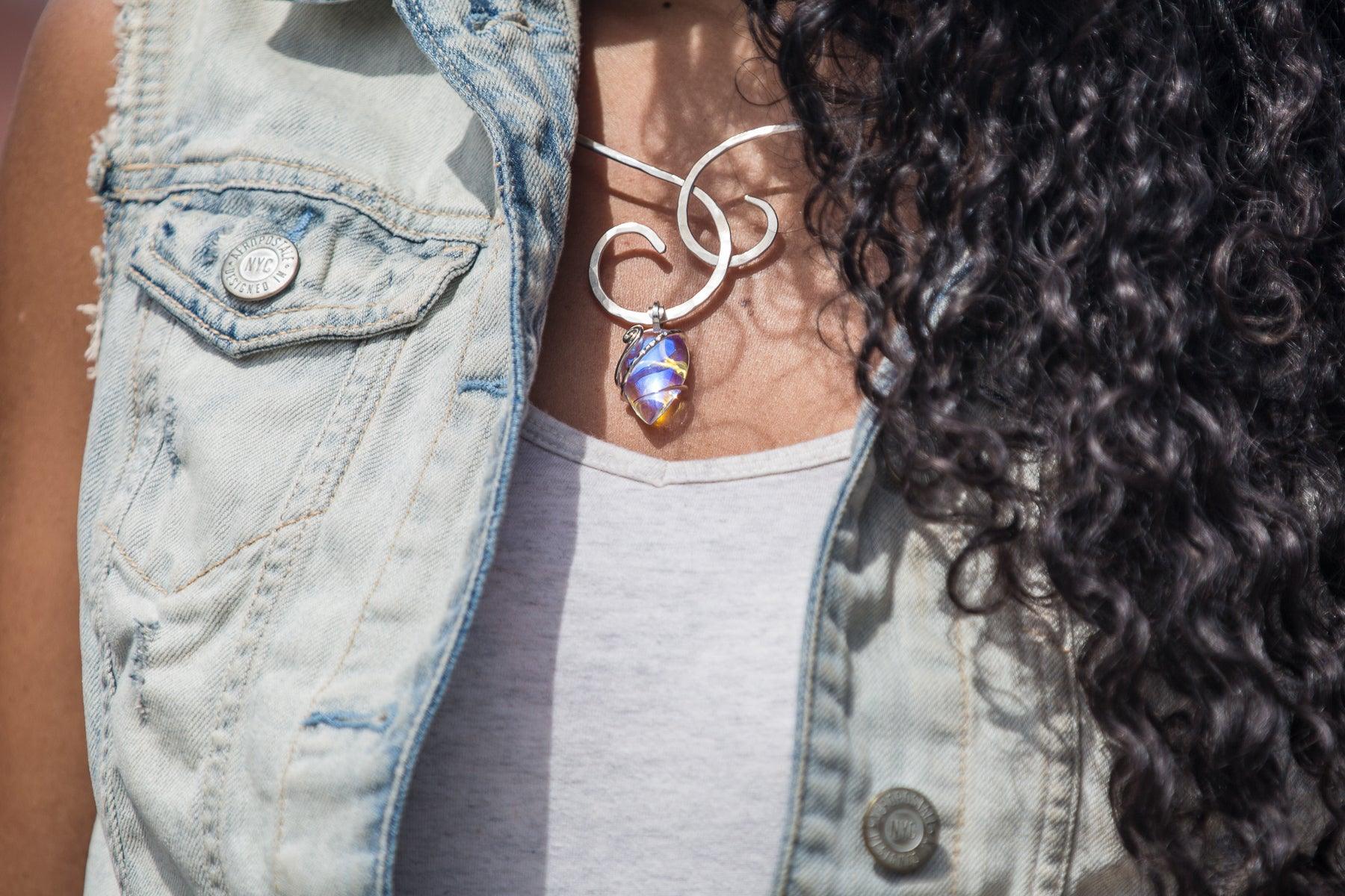 Sterling Silver Swirl Choker - LeightWorks