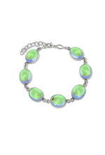 7 Oval Stones Bracelet-Sterling Silver-Polished Crystal-Green-LeightWorks-Crystal Jewelry-Handmade-San Diego-David Leight