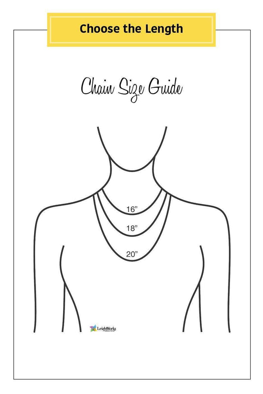 Sterling Silver-Pendant Chain-Necklace Chain-Necklace-Size Guide-LeightWorks-Crystal Jewelry-San Diego-David Leight