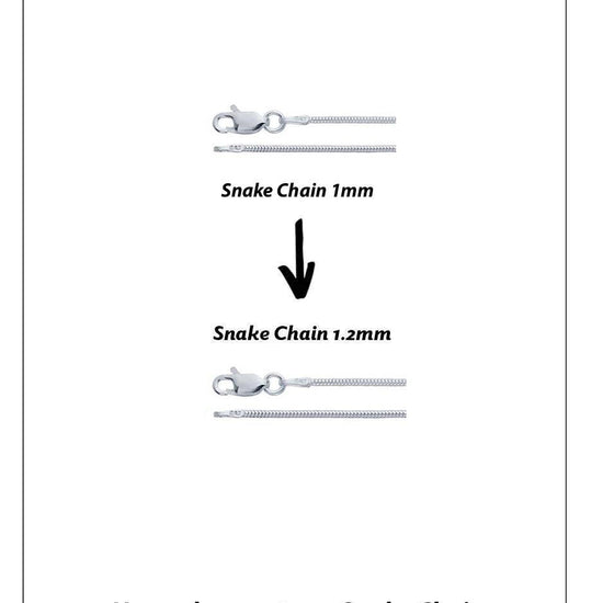 Sterling Silver-Chain Upgrade-Snake Chain-1mm-1.2mm-LeightWorks-Crystal Jewelry-San Diego-David Leight