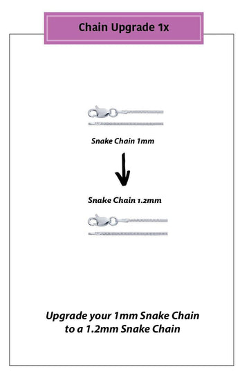 Sterling Silver-Chain Upgrade-Snake Chain-1mm-1.2mm-LeightWorks-Crystal Jewelry-San Diego-David Leight