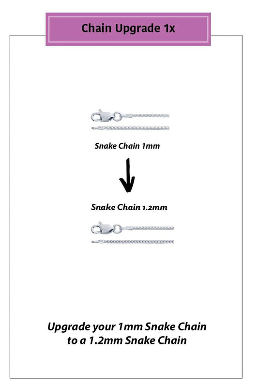 Sterling Silver-Chain Upgrade-Snake Chain-1mm-1.2mm-LeightWorks-Crystal Jewelry-San Diego-David Leight