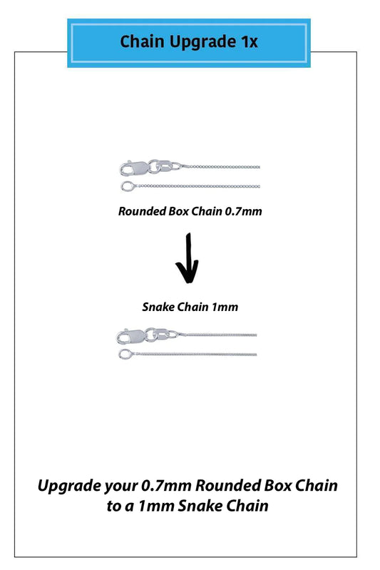 Sterling Silver-Chain Upgrade-Rounded Box Chain-Box Chain-Snake Chain-0.7mm-1mm-LeightWorks-Crystal Jewelry-San Diego-David Leight