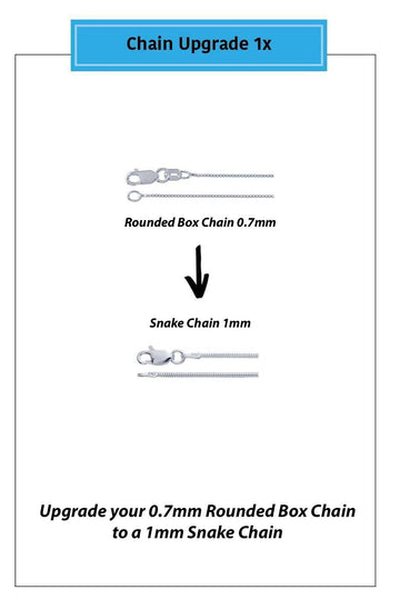 Sterling Silver-Chain Upgrade-Rounded Box Chain-Box Chain-Snake Chain-0.7mm-1mm-LeightWorks-Crystal Jewelry-San Diego-David Leight