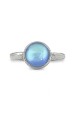 Adjustable-Handmade-Sterling Silver-Classic Ring-Blue-Polished-Leightworks-Crystal Jewelry-David Leight