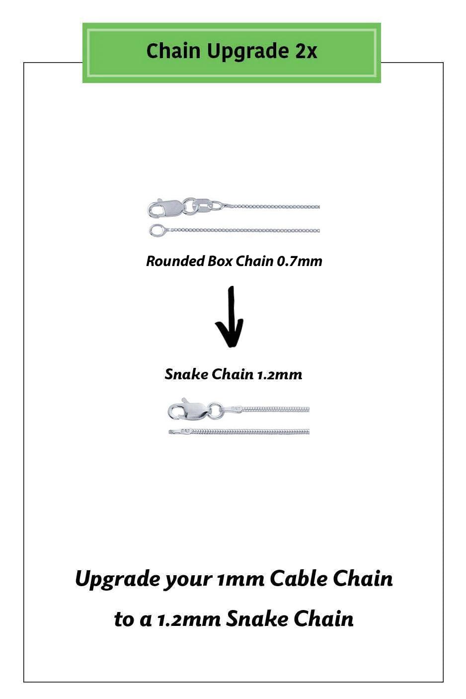 Sterling Silver-Chain Upgrade-Double Chain-Box Chain-Snake Chain-1mm-1.2mm-Necklace-Pendant Chain-LeightWorks-Crystal Jewelry-San Diego-David Leight