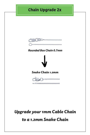 Sterling Silver-Chain Upgrade-Double Chain-Box Chain-Snake Chain-1mm-1.2mm-Necklace-Pendant Chain-LeightWorks-Crystal Jewelry-San Diego-David Leight