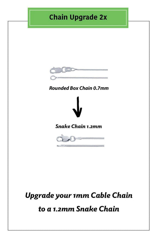 Sterling Silver-Chain Upgrade-Double Chain-Box Chain-Snake Chain-1mm-1.2mm-Necklace-Pendant Chain-LeightWorks-Crystal Jewelry-San Diego-David Leight