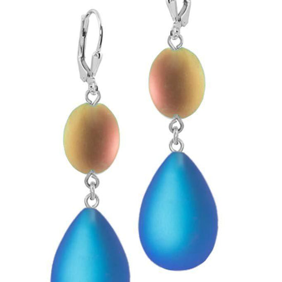 Handmade-Sterling Silver-Crystal Jewelry-Frosted Crystals-Fire-Blue-LeightWorks-San Diego-David Leight