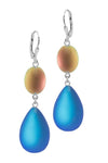 Handmade-Sterling Silver-Crystal Jewelry-Frosted Crystals-Fire-Blue-LeightWorks-San Diego-David Leight
