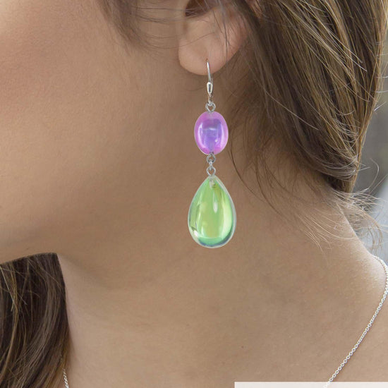 Handmade-Sterling Silver-Crystal Jewelry-Polished Crystals-Green-Pink-LeightWorks-San Diego-David Leight