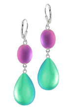 Handmade-Sterling Silver-Crystal Jewelry-Frosted Crystals-Pink-Green-LeightWorks-San Diego-David Leight