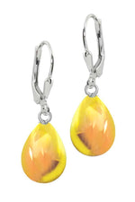 Dangle Earrings-Handmade-Sterling Silver-Drop Earrings-Polished-fire-Leightworks-Crystal Jewelry-David Leight