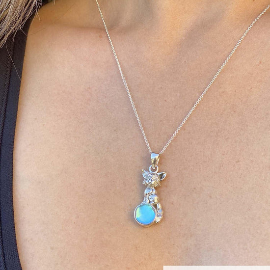 Sterling Silver-Fox Pendant-Necklace Charm-Leightworks