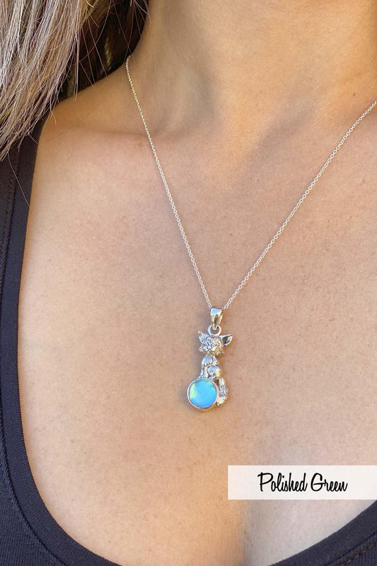 Sterling Silver-Fox Pendant-Necklace Charm-Leightworks