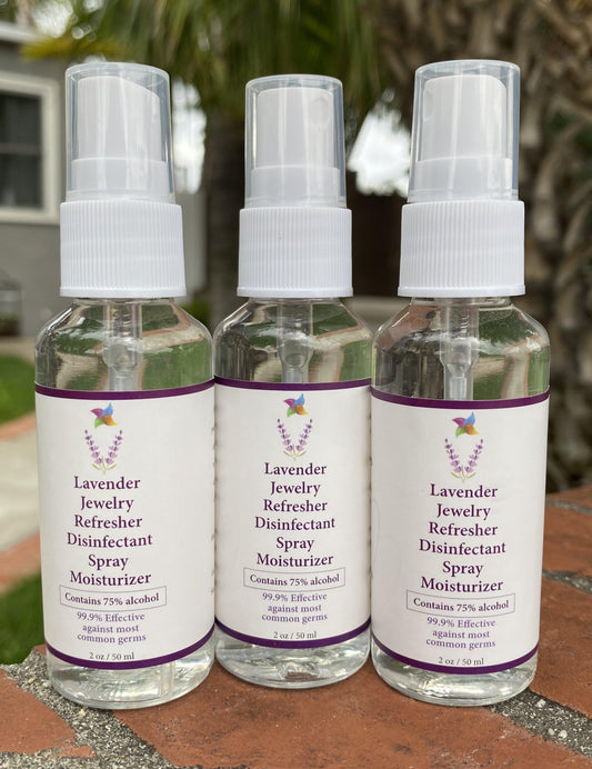 Sterling Silver-Jewelry Refresher Hand Sanitizer Spray (2oz, 50ml)-1 Bottle-Leightworks