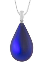 Large Drop Pendant-Necklace-Charm-Frosted-Violet-Leightworks-Handmade-Sterling Silver-Crystal Jewelry-David Leight-San Diego