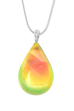 Sterling Silver-Medium Drop Pendant-Necklace Charm-Fire-Polished-Leightworks