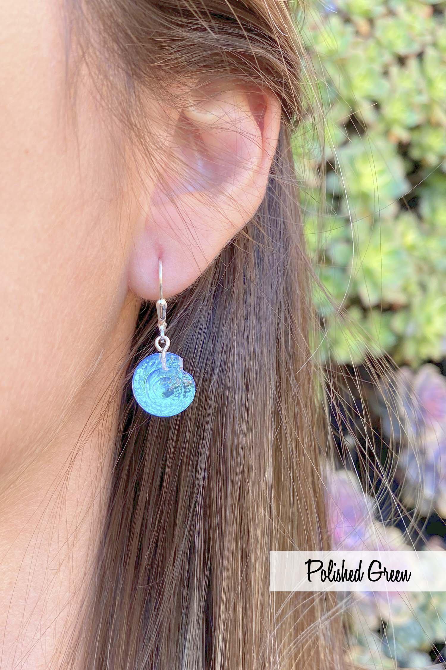 Sterling Silver-Nautilus Earrings-Leightworks