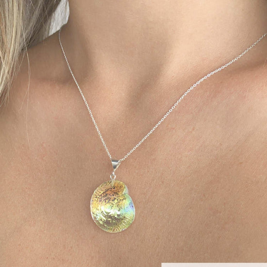 Sterling Silver-Nautilus Pendant-Necklace Charm-Leightworks