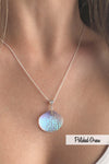 Sterling Silver-Scallop Pendant-Necklace Charm-Leightworks