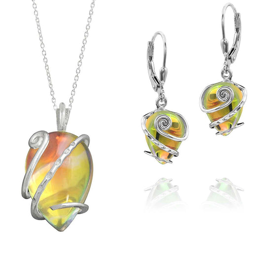 Sterling Silver-Single Wrap set-fire-polished-Leightworks